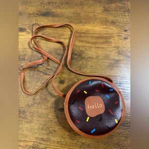 Brown chocolate donut crossbody bag purse